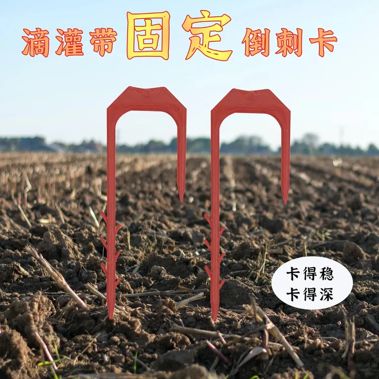 滴灌带防风固沙卡子大号U型叉稳固插得深倒刺防脱管飞管园艺
