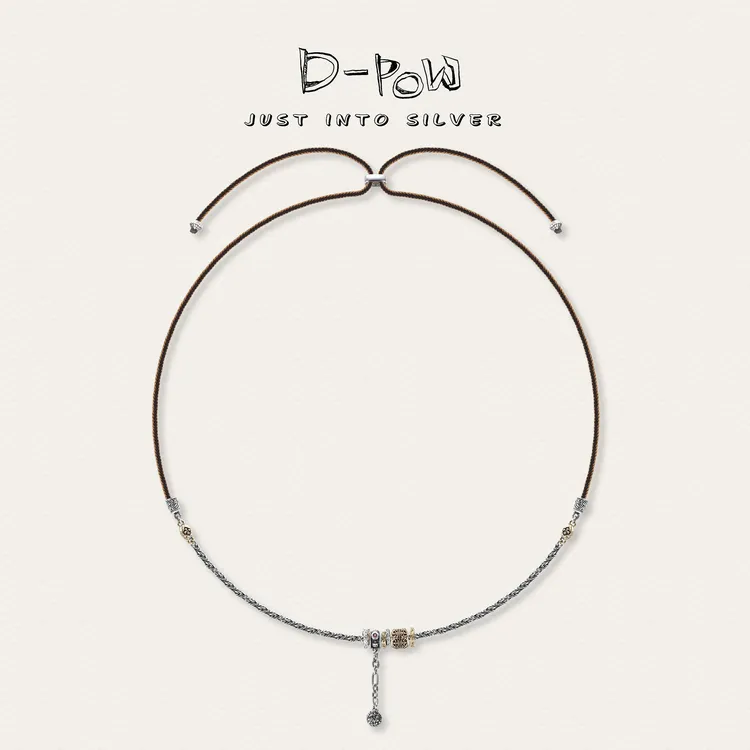 灯小炮 链子925银布 阿美咔叽龙鳞绳蛇锁项链（64cm）（7683）