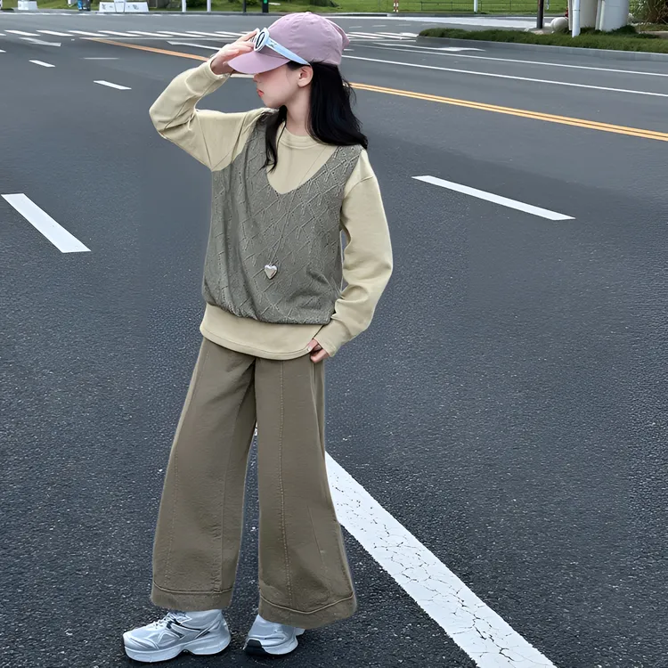 【送项链】女童秋装2025新款大童韩版洋气百搭休闲大童女装时髦儿童