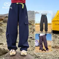 半度闲冬季新款儿童工装裤女童保暖舒适休闲裤中大童运动束脚裤