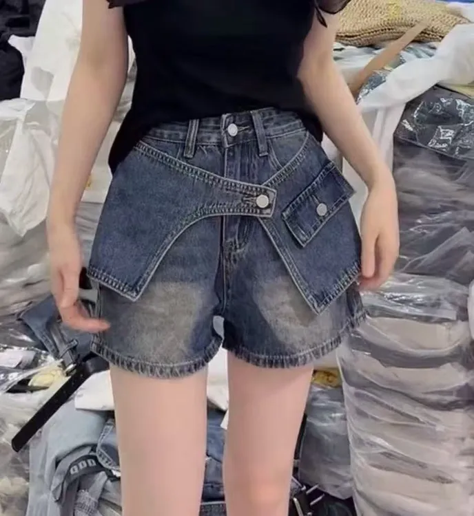 9.（牛仔短裤）广州夏季大码时尚1232款裤长约38