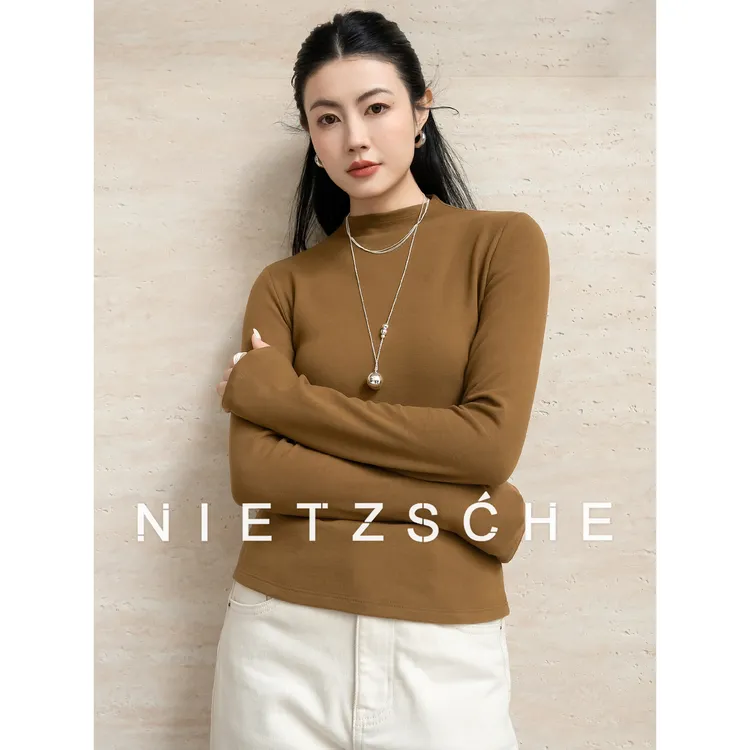 尼采 官方直营｜热能打底衫｜再生纤维 经典百搭半高领女打底62122