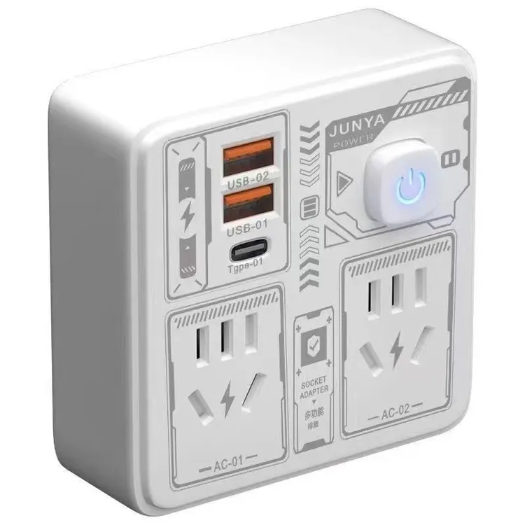 86型插座带USB快充家用多功能转换器插座一转多插孔多位转换插头