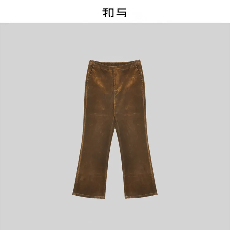 Tender Jinger｜ 和与系列 水洗牛仔植绒高阶裤H53YUA10112