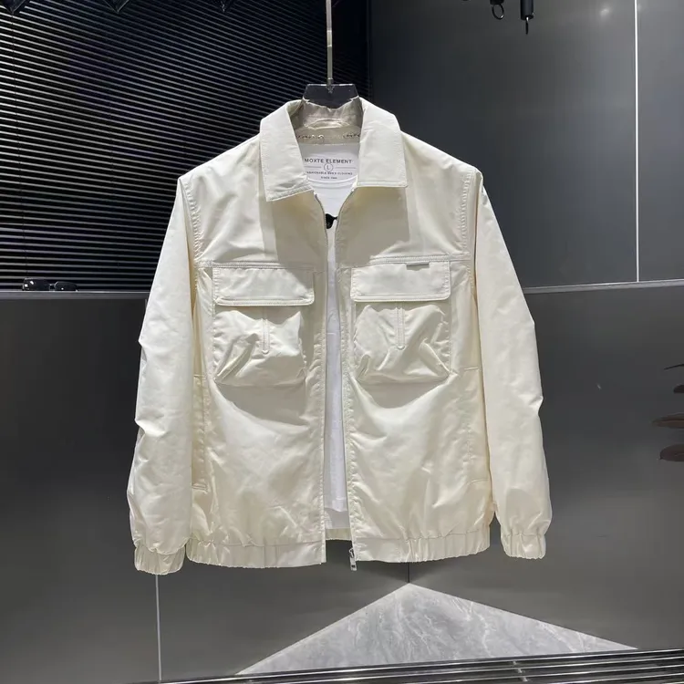 男士时尚秋季翻领复古潮流风衣夹克休闲春秋外套上衣男