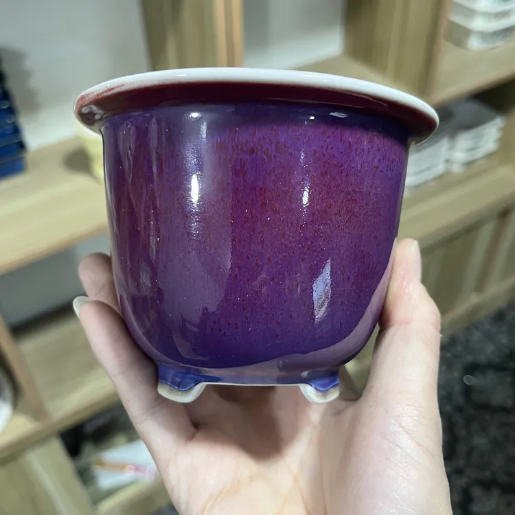 星宇还原烧小铃铛款圆桶花盆（内9.2/7.5）