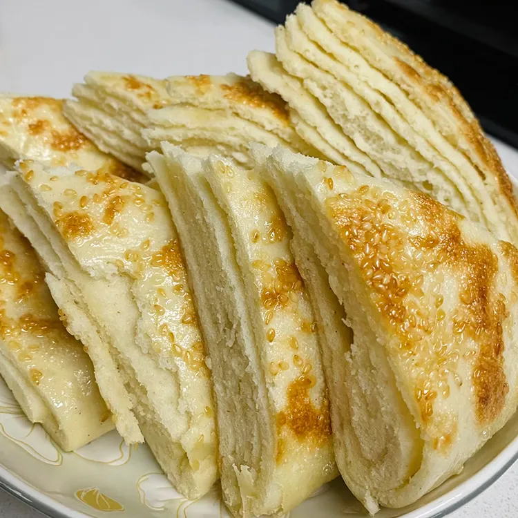 【手工制作】发面小饼千层老面油饼千层饼早餐半成品即食千层火烧