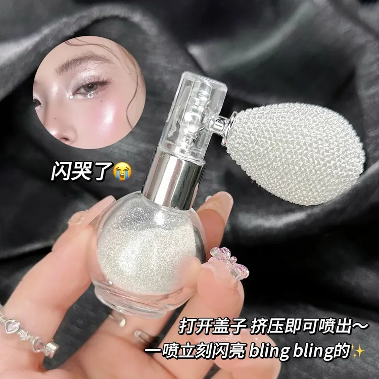 喷哪闪哪~爆闪喷雾式身体高光闪粉细腻碎钻珠光新娘锁骨头发专用