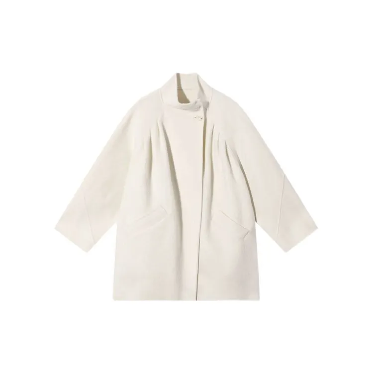 欧倪蜜 OUNIMI-2025上新秋冬新款复古设计感宽松双面大衣 25008