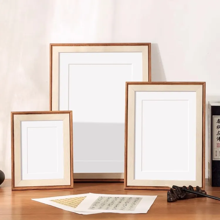 空白相框摆台 diy画框装裱手写书法字画毛笔字空框送闺蜜拼图7寸8