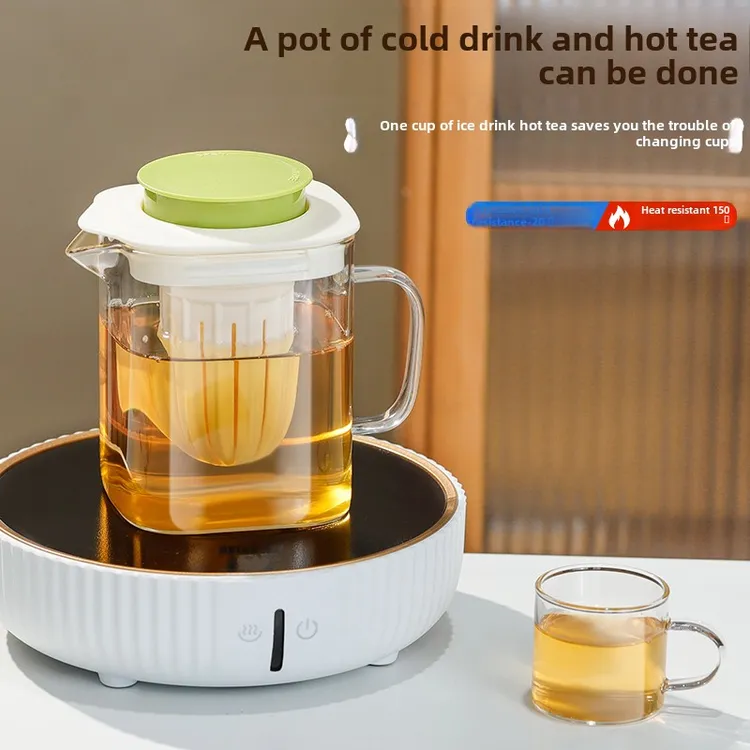 女生办公室茶水分离泡茶壶高硼硅玻璃水壶用耐高温茶壶个人专用