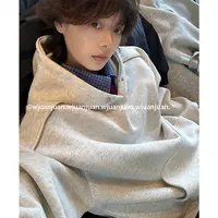 『WJUANJUAN』早秋美式重磅小众慵懒男女宽松ovresize大版连帽卫衣