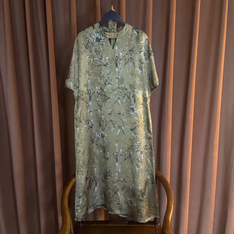 【思虑】新中式时尚国风复古气质连衣裙女装2025夏季新款长裙