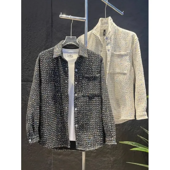 YNPO新品秋冬加厚男士休闲小香风时尚长袖外套百搭春秋气质轻奢百