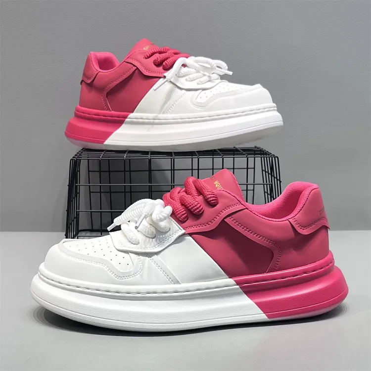 轻质时尚增高潮流秋季单鞋厚底男士运动休闲潮鞋小众百搭老爹鞋男