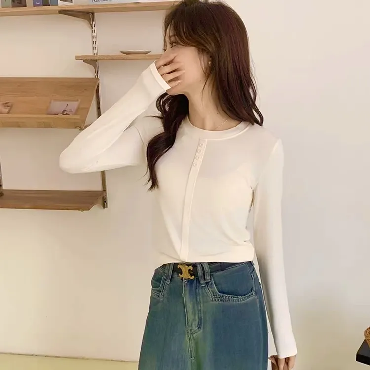 ~【每个颜色闭眼囤】高弹力柔软巨舒服腈纶面料薄款夏打底衫5616