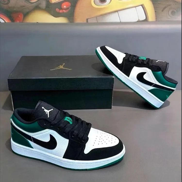 NIKE耐克AirJordan1LowGSaj1黑绿脚趾低帮潮流百搭篮球鞋官方正品