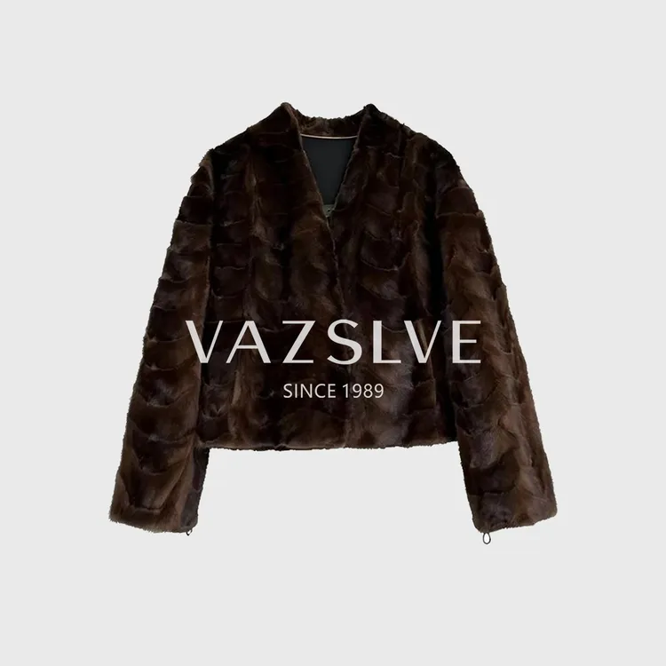 【VAZSLVE/全新奢品】捡漏3时尚轻奢百搭水貂款外套 CWPC-9501