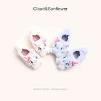 【云朵小葵】女童新款秋冬季毛绒小猫保暖加绒外可穿棉拖鞋33151