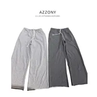 Az LongQuan 高级灰卷边卫裤 2025秋季设计师时尚新款 MM82510