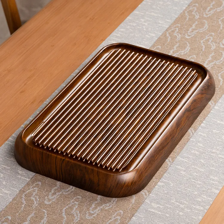 小满40*26*4cm【黄棕色】25款实木茶盘家用客厅办公室简约功夫茶具