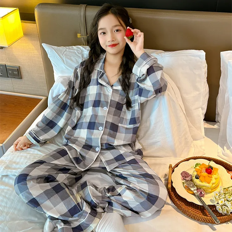 女童睡衣2025新款儿童a类纯棉秋季儿童女孩高颜值居家套装初中生