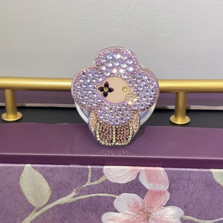 【手工钻】Uomi高定点钻罗意风薰衣草紫磁吸手机支架适用于苹果