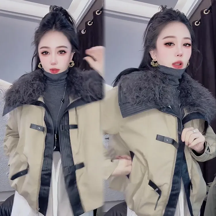 2025秋冬新款时尚显瘦气质网红高档洋气女高级百搭宽松大码棉服潮