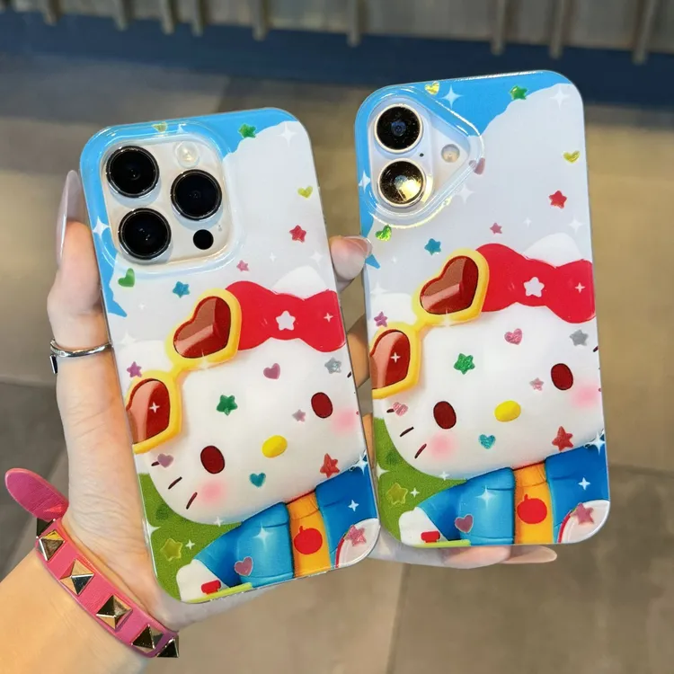 SMBLCE彩色星星kitty适用苹果17/16冰川手机壳华为vivo小米15oppo