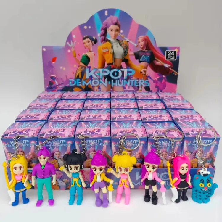 新品24入猎魔女团软胶公仔挂件盲盒恶魔猎人沙加男团拆拆乐儿童玩
