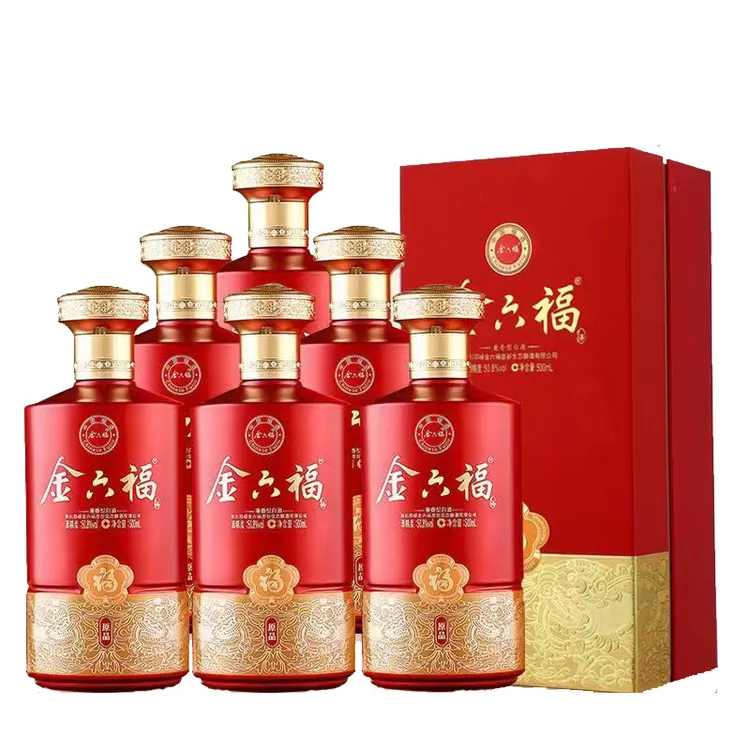金六福原品婚宴寿宴送礼纯粮兼香型优级整箱白酒50.8度500ml*6瓶