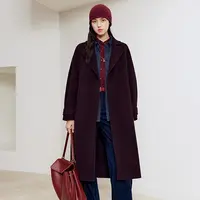 【王雪糕专属】firststation翻领插肩袖腰带款宽松大衣外套女8328A