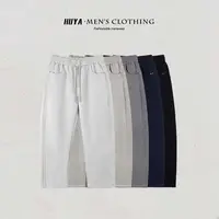 虎牙兄弟冬季磨毛水洗立体剪裁拼接休闲加厚弯刀休闲裤男25-8136