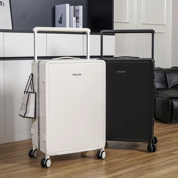 中置宽拉杆女大容量行李箱铝框拉杆箱旅行箱男万向轮多巴胺登机箱