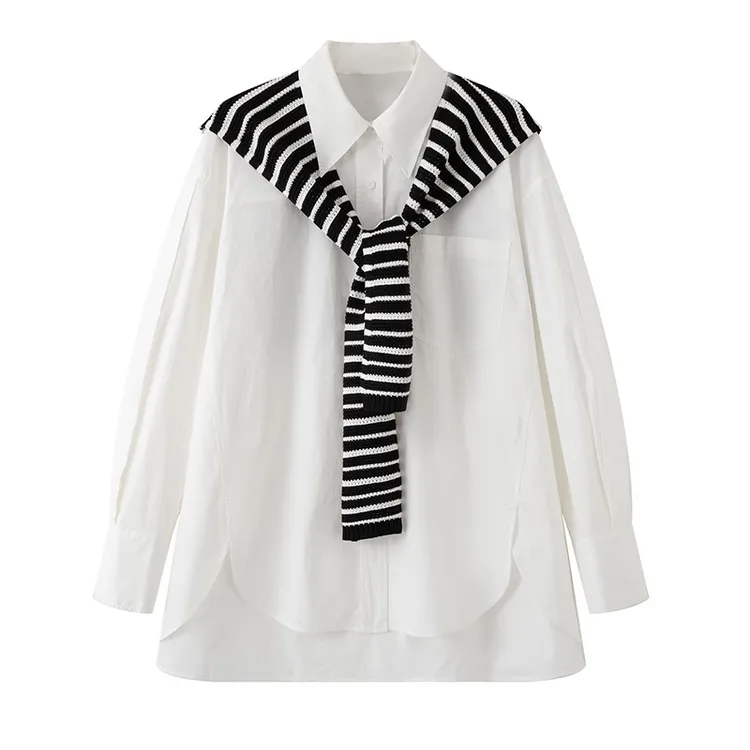 艾诺丝商场同款2025女装早秋季新品款两件套衬衫外套上衣女3117