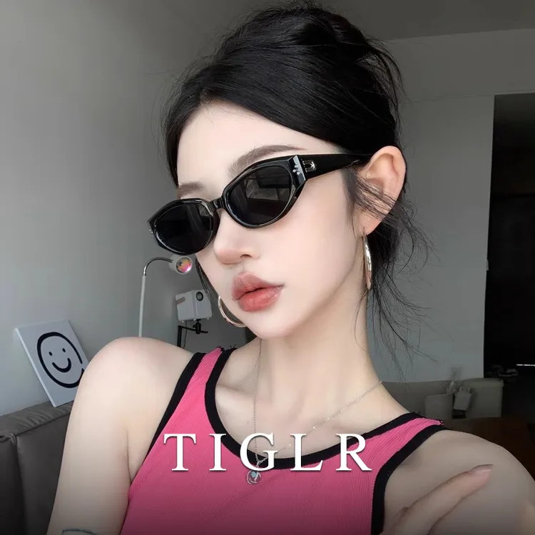 帝格勒复古猫眼墨镜女高级感窄框2025新款潮防晒防紫外线gm太阳镜
