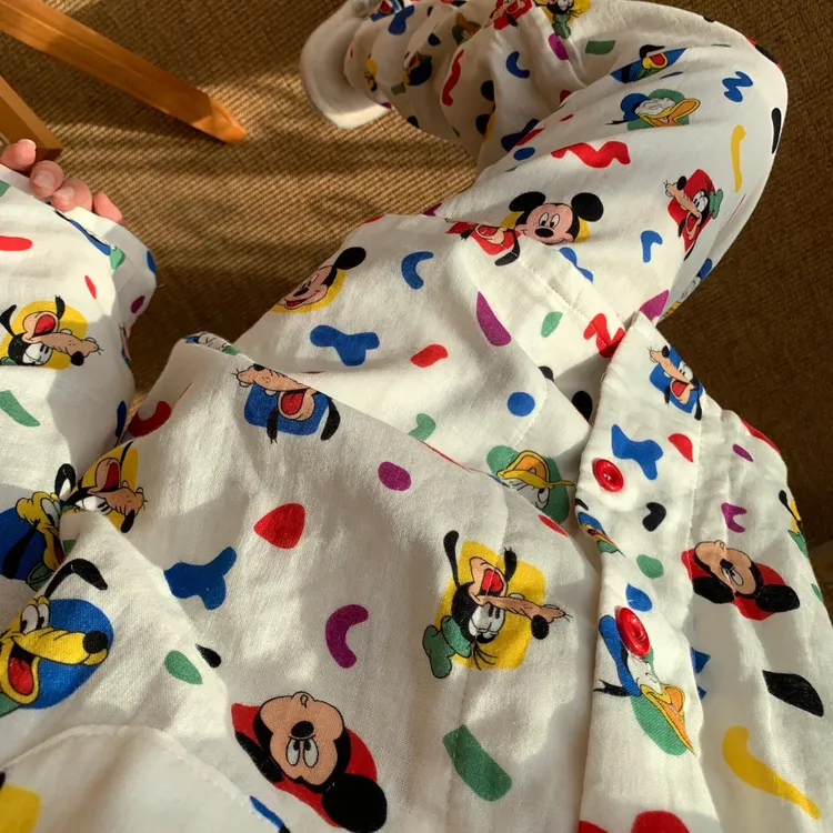 【艺术米奇】可爱卡通长袖睡衣女春秋2025新款少女套装家居服可外穿