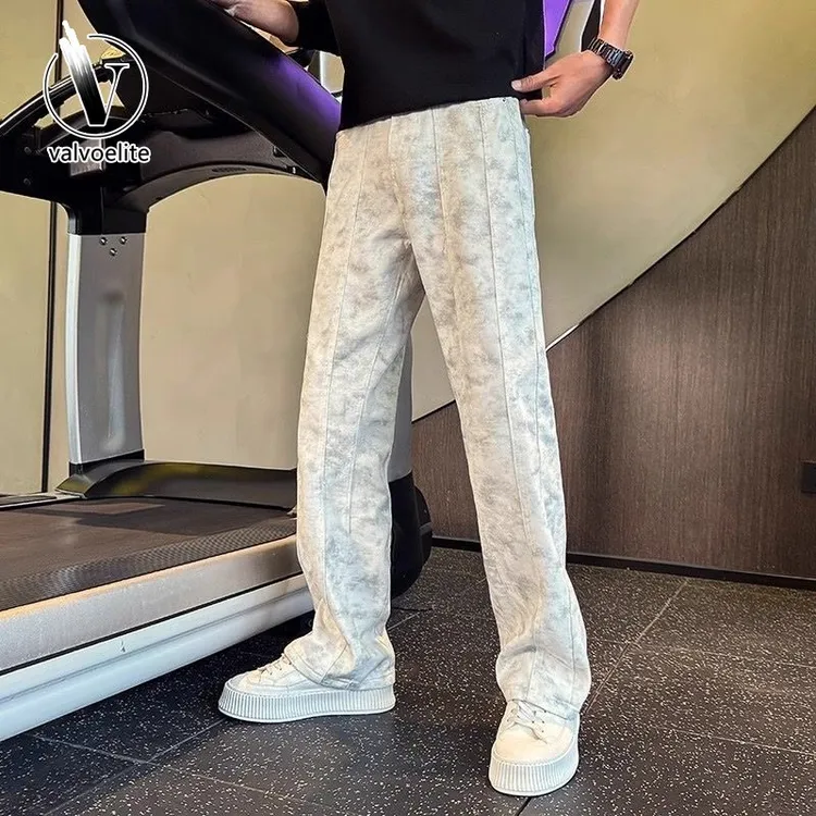 VALVOELITE新款潮流高级感休闲长裤子男士轻奢时尚个性直筒卫裤