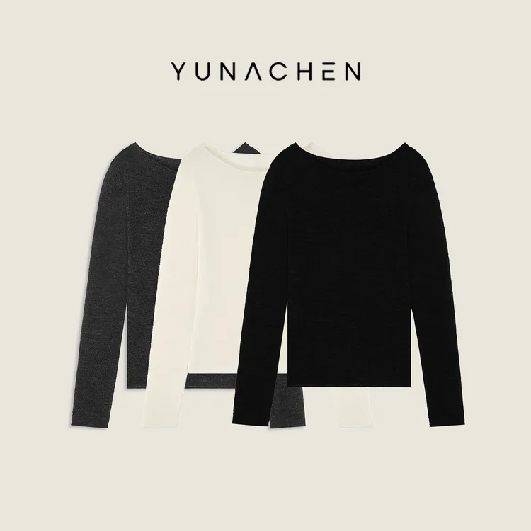 菠萝宝宝yuna【记忆倒带】三醋酸绵羊毛无缝一体工艺套头针织衫YL6