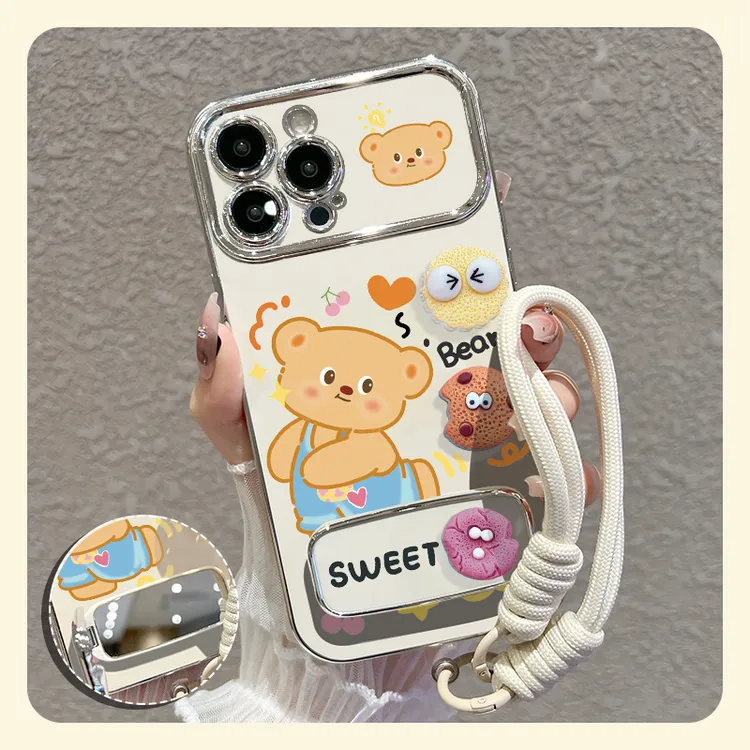 【苹果/华为/vivo/oppo/小米】适用甜美小熊大视窗手机壳硅胶防摔