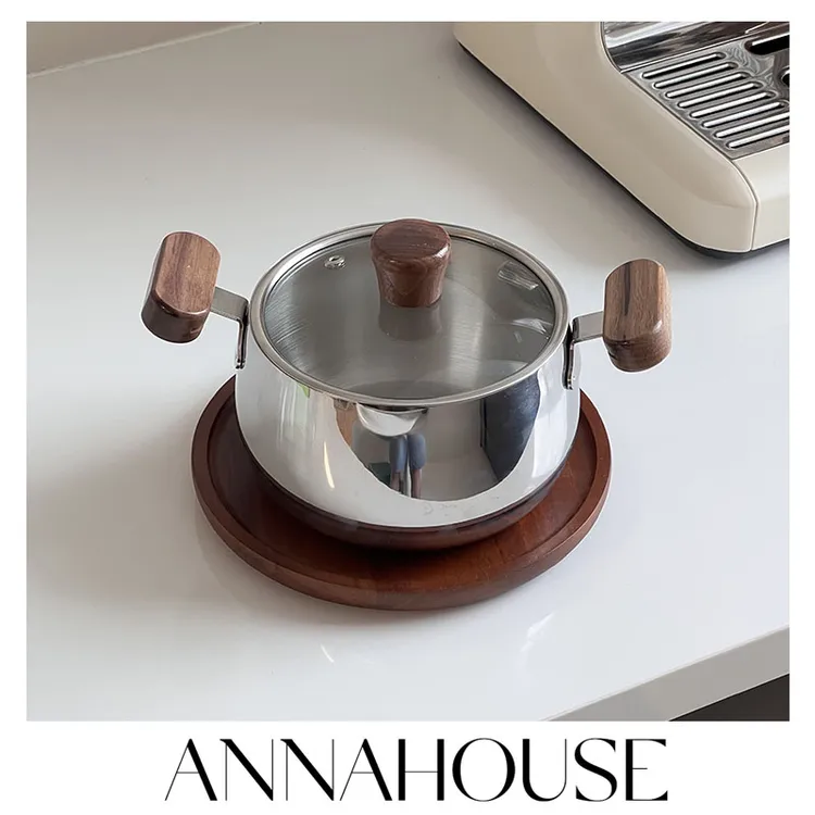 ANNAHOUSE一人食304不锈钢泡面辅食锅小奶锅多用蒸煮一体CC