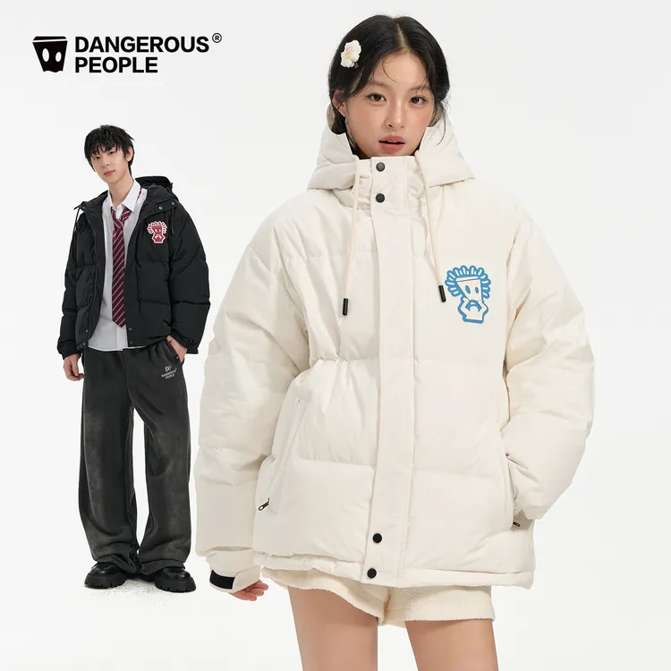 Dangerouspeople薛之谦dsp托头纸袋人连帽羽绒服90绒冬季保暖外套