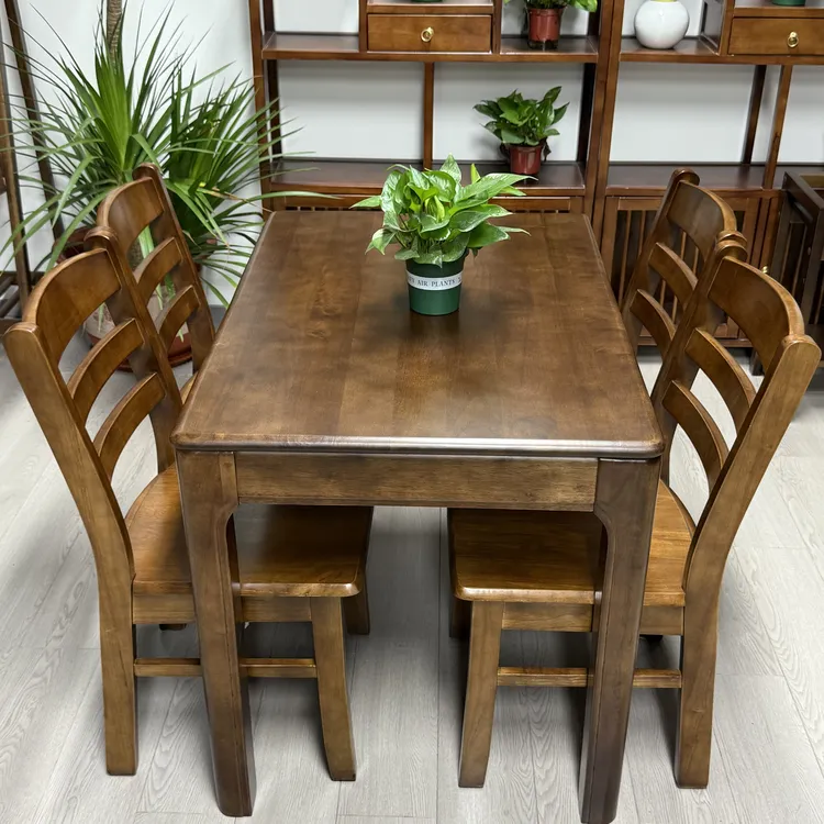 原木直拼长餐桌加粗加厚实木餐桌实木餐桌椅长餐桌餐厅饭桌长方形