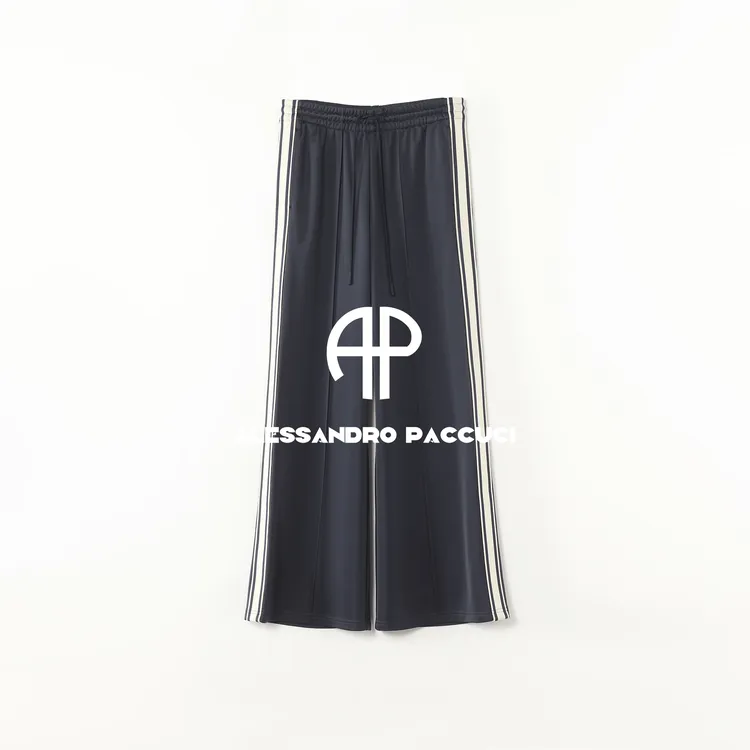 AP洛哥54274KC【黑标系列/校服裤】进口三醋酯加绒松紧腰装饰条长裤