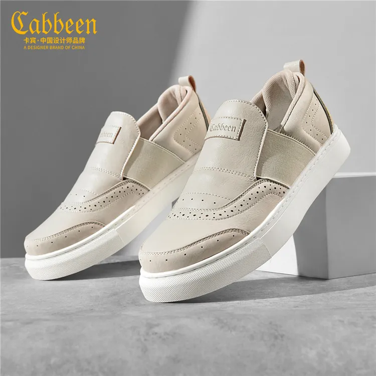 卡宾休闲板鞋男鞋2025秋季新款百搭时尚潮鞋设计师男士板鞋