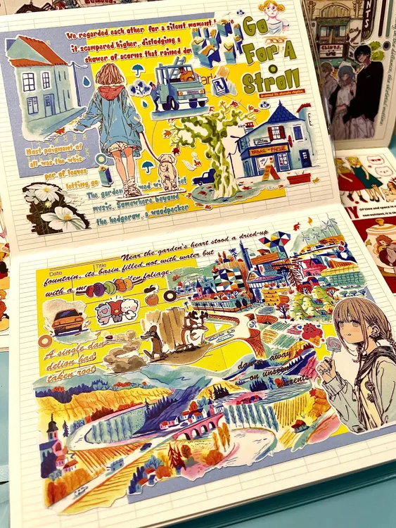 【1号链接混箱图透】切膜贴纸大合集韩系可爱卡通ins动漫风单张链接