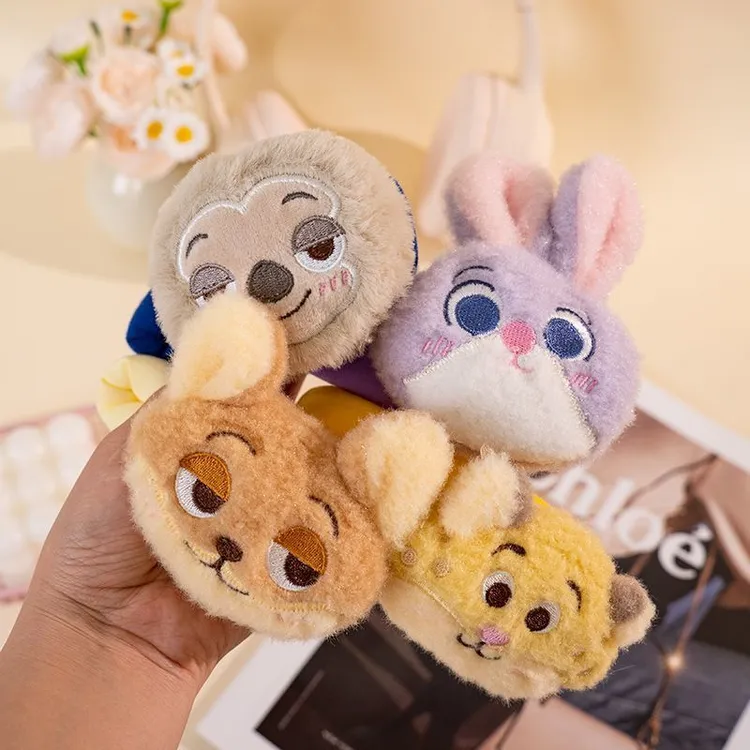 ins风发夹疯狂动物城可爱卡通掰掰夹秋冬毛绒尼克朱迪刘海夹少女