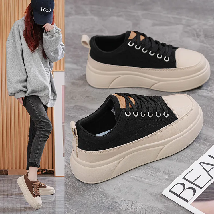 小白鞋厚底鞋女鞋轻便减震运动鞋久站不累脚工作鞋休闲通勤上班鞋