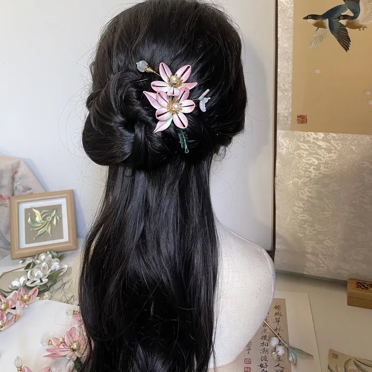 边夹民族风可爱手工发夹国风原创设计软簪复古宫廷