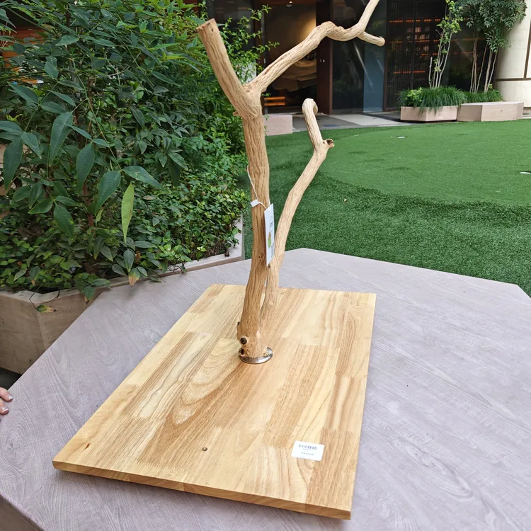 原木鹦鹉游戏树笼外游戏站台 62*52厘米 带40*60厘米底盘